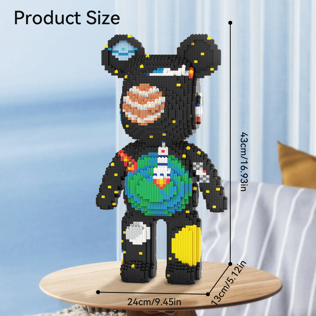 Animal Space Bear Micro Building Blocks for Adults (5800 PCS), Bear Bricks Set Creative Home & Office Decor, Gift for Adults and Kids