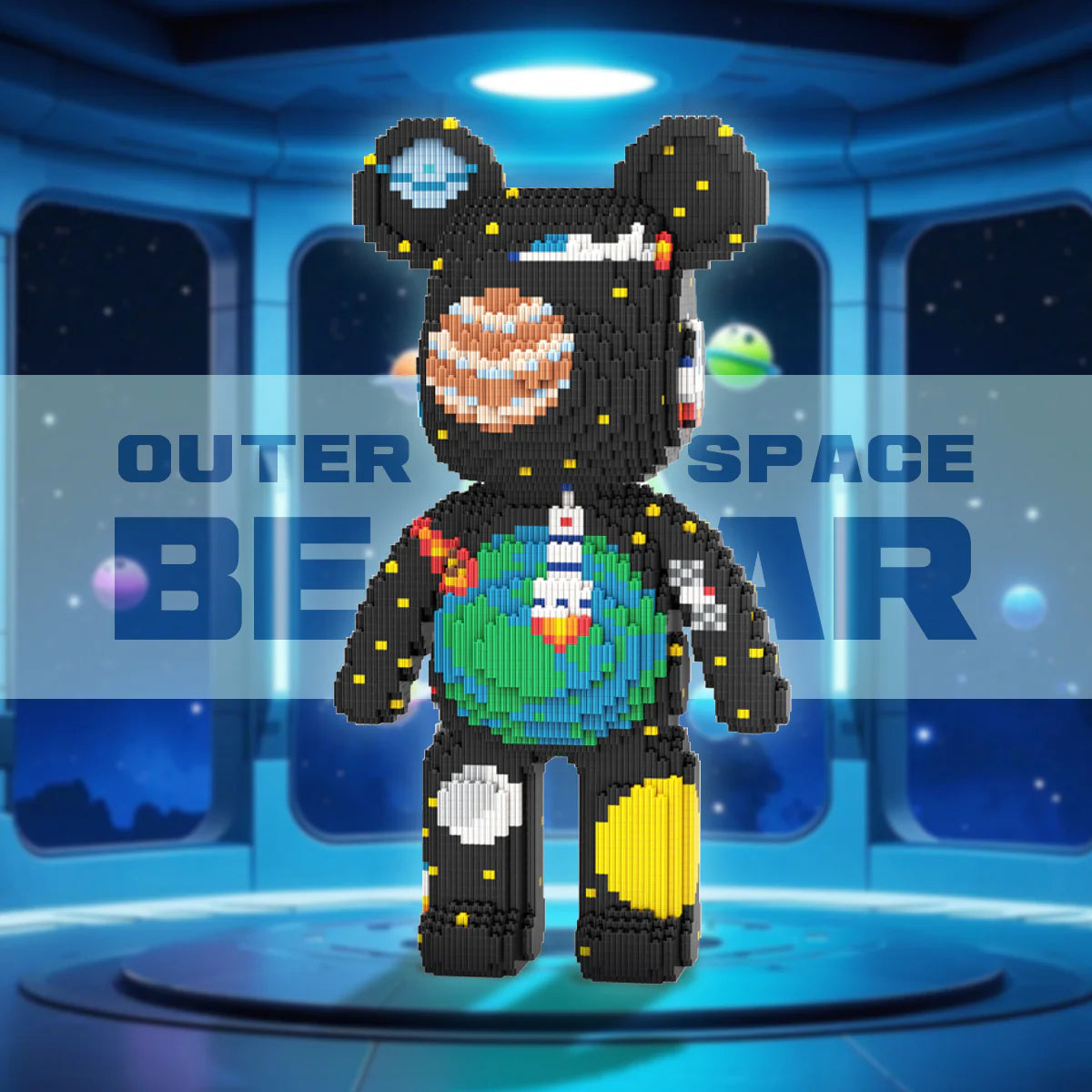 Animal Space Bear Micro Building Blocks for Adults (5800 PCS), Bear Bricks Set Creative Home & Office Decor, Gift for Adults and Kids